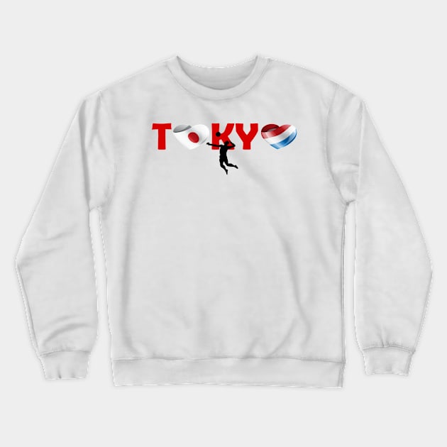 Sports games in Tokyo: Volleyball team from Netherlands (NL) Crewneck Sweatshirt by ArtDesignDE